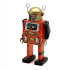 Tv Spaceman Robot 5  Saint St  John Wind Up Tin Toy Collectible Retro Space Age