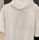 Elderwear White Pique Polo  unisex Youth Sizes 