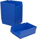  30150 Plastic Shelf Bins  Heavy Duty Storage Bins For Garage  Blue Bin Box