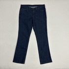 Carhartt Women   s Relaxed Fit Dark Wash Work Blue Jeans 393-83 Size 12 Reg New