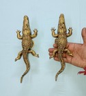 Crocodile Design Door Handle Set Brass Alligator Round Base Door Grab Pull Ca595