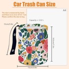 Car Trash Can Waterproof Garbage Can Car Seat Back Hanging Trash Flower Leaves