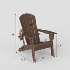 Set Of 4 Folding Adirondack Chairs Hdpe Outdoor Patio Lawn Deck Seating