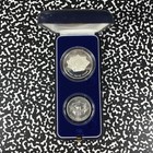 1989 Israel Hannukah 2x Coin Proof Set Lot b3026 Silver  With Case   C o a 