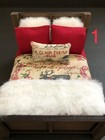 Miniature Dollhouse Bedding  Old Fashion Christmas Charm Theme  Scale 1 12