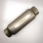 Titanflowracing Titanium 2 5  Race Resonator Muffler 12  Oal Louvered Core
