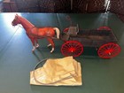 Vintage Johnny West Covered Wagon W  Horse   Harness  By Marx Toys - 1967