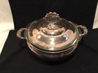 Vintage English Silver Manufacturing Corp  Chafing Dish With Inner Glass Bowl