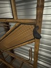 Antique Vintage French Bamboo Hall Tree Stand Coat Rack W Beveled Mirror - 82 5 