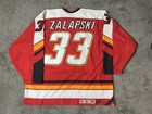 1996-97 Zarley Zalapski Calgary Flames Game Used Worn Nhl Hockey Jersey Meigray