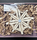 Quilling Card Snowflake Present Toppers ornaments  Set Of 3 New In Box Or-pt-003