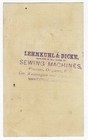 Manitowoc Wi New Home Sewing Machine Lehmkuhl   Dicke Store Victorian Trade Card