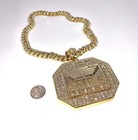 18k Gold Last Supper Cz Diamond Big Size Quality Custom Pendant chain