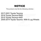 Rear Brake Drum Shoes And Spring Hardware Kit Set 4 Pcs For Toyota Tacoma 6 Lugs
