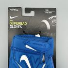 Nike Superbad Padded Football Gloves Blue white Mens 2xl Nfl Lions Dx4520-408