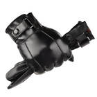 Leather Gloves Motorcycle Men Full Finger Touch Screen Driving Winter Warm New
