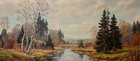 Vintage Clemens Freitag  early Spring Days  German Landscape Lithograph Print