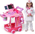Doctor Kit For Toddlers Ages 2 3 4 5  Pretend Kids Doctor Playset With Cart     