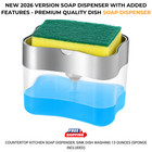 2026 Upgrade Kitchen Soap Dispenser 13oz Countertop Sink Use With Sponge