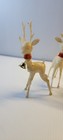 Vtg Celluloid Glitter Reindeers Set Of 3 6 