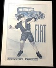 Vintage Ad Poster  fiat Batilla  Gros Monti   Co Pneumatic Pirelli Framed