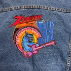Vintage Zenith Presents The Blues Music Festival Jacket Mens Xl Trucker Denim