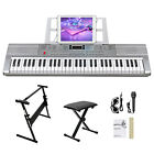 61 Key Lighted Keyboard Piano  Electric Piano Keyboard Kit With Srand bench