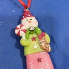 Vintage Christmas Ornament Snowman Plastic Holiday Tree Decor