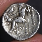 Alexander The Great Drachm Ancient Greek Silver Coin 323bc Zeus Hercules Macedon