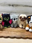 Ty Beanie Boos Bundle  set Of 5  Black   Brown Plush Animals