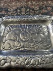 Vintage Arthur Court Bunny  rabbit Tray Platter Easter  18  X 13  Aluminum 1990