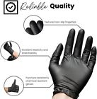 Black Industrial Disposable Nitrile Gloves 4   5 Mil Latex   Powder Free