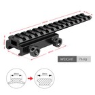 14 Slots Dovetail 20mm Picatinny Rail Adapter Scope Base Extension Long Riser 