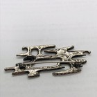 9g 925 Sterling Silver Abstract Modernist Pin Brooch Artist Studio Made Pendant