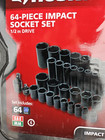 Husky Sae metric 6-point Impact Socket Set 1 2  Drive Forged Steel 64 Piece New