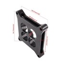 New 1 thick Aluminum 4150 Cnc Machined Carburetor Spacer Square Bore 4 Port Blk