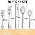 20 Piece Silverware Set Service For 4 premium Stainless Steel Flatware Set mirro