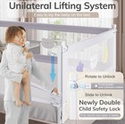 70 extra Long Lateral Lift Straight Down Twin Bed Guard Rail Toddler Safety Rail