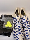 Size 12 5 Nike Zoom Maxcat 4 Track Spikes White Black Blue Racing Shoes Nwd