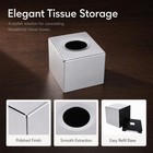 Abs Plastic Square Tissue Box Cover Facial Tissue Holder Silver Square Holder