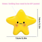 1pc Yellow Star Shaped Toothbrush Holder Cute Bathroom Organizer Stand - New