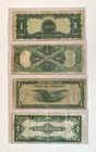 4 Different Large  horseblanket   1 Bills  Series 1899  1917  1918    1923
