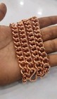 Vintage Shiny Copper Chain Necklaces Pure Solid Copper Cuban Chain Necklace