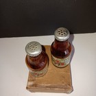 Vintage Original Acme Beer Mini  Glass Bottle Salt   Pepper Shakers 3  Ex 1940 s