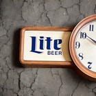 Vintage Miller Light Wall Clock - 29x12 Inches   Untested     