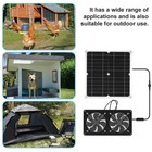 Solar Powered Dual Exhaust Fan Solar Panel Fan 30w For Greenhouse Shed Attic