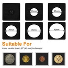 80x Coin Holder Snap Capsules 2x2 Storage Case 40mm For Collection Silver Dollar