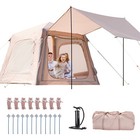 Docred 2-4 Person Inflatable Tent Blow Up Tent W  Hand Pump   Awning 90 x90 x71 