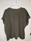 Michael Michael Kors Black Gold Metallic Stripe Top Size 1x