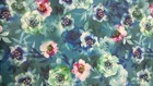 Pretty Teal   Purple Flowers Medical Surgical Bouffant Scrub Hat Size Med